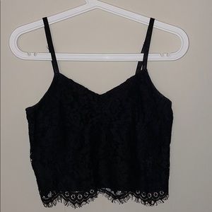 Cropped lace tank